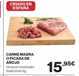 El Corte Inglés Carne magra o picada de anojo oferta