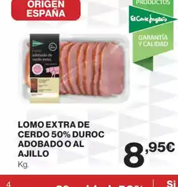 El Corte Inglés Lomo extra de cerdo 50% duroc oferta