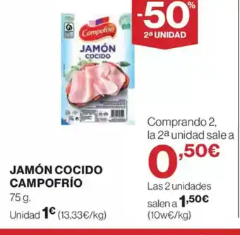 El Corte Inglés CAMPOFRÍO Jamón cocido oferta