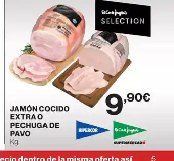 El Corte Inglés Jamón cocido extrao pechuga de pavo oferta