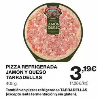 El Corte Inglés Pizza refrigerada jamón y queso oferta