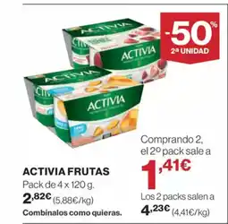 El Corte Inglés ACTIVIA Frutas oferta