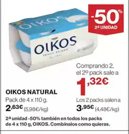 El Corte Inglés OIKOS Natural oferta