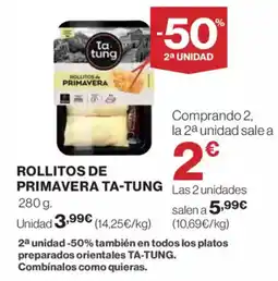 El Corte Inglés TA TUNG Rollitos de primavera oferta