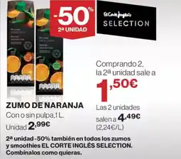 El Corte Inglés Zumo de naranja oferta