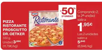 El Corte Inglés DR OETKER Pizza ristorante prosciutto oferta