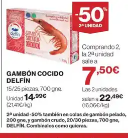 El Corte Inglés DELFÍN Gambón cocido oferta