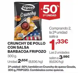 El Corte Inglés FRIPOZO Crunchy de pollo con salsa barbacoa oferta