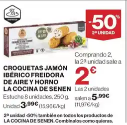 El Corte Inglés Croquetas jamón ibérico freidora de aire y horno la cocina de senen oferta