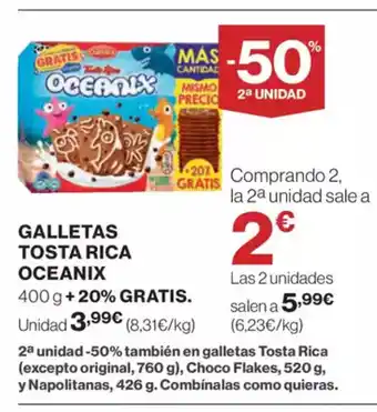 El Corte Inglés OCEANIX Galletas tosta rica oferta