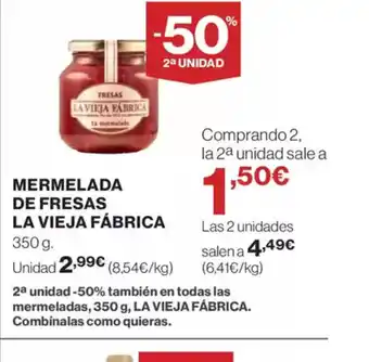 El Corte Inglés LAVIEJA FABRICA Mermelada de fresas oferta