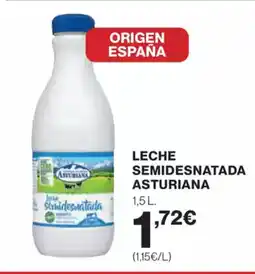 El Corte Inglés Leche semidesnatada asturiana oferta