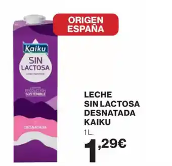 El Corte Inglés KAIKU Leche sin lactosa desnatada oferta