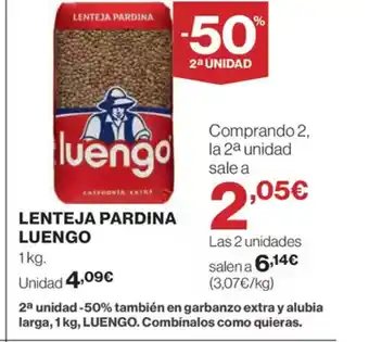 El Corte Inglés LUENGO Lenteja pardina oferta