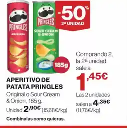 El Corte Inglés PRINGLES Aperitivo de patata oferta