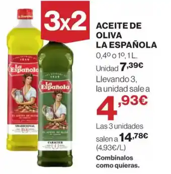 El Corte Inglés LA ESPAÑOLA Aceite de oliva oferta