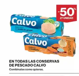 El Corte Inglés CALVO En todas las conservas de pescado oferta