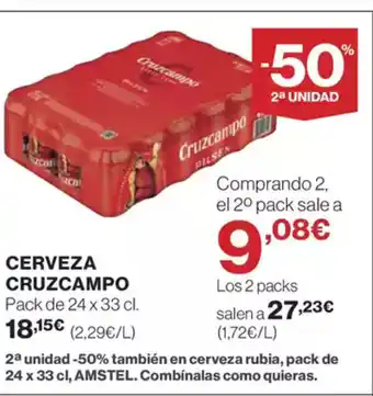 El Corte Inglés CRUZCAMPO Cerveza oferta