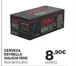 El Corte Inglés 1906 Cerveza estrella galicia oferta