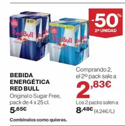 El Corte Inglés RED BULL Bebida energética oferta