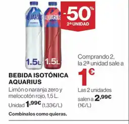 El Corte Inglés AQUARIUS Bebida isotónica oferta