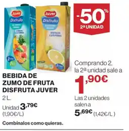 El Corte Inglés JUVER Bebida de zumo de fruta disfruta oferta