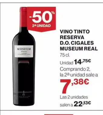 El Corte Inglés Vino tinto reserva d.o. cigales museum real oferta