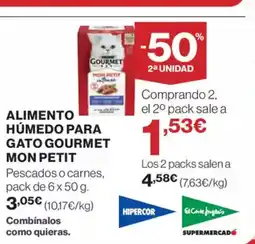 El Corte Inglés Alimento húmedo para gato gourmet mon petit oferta