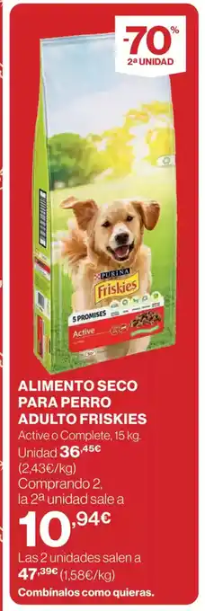 El Corte Inglés FRISKIES Alimento seco para perro adulto oferta