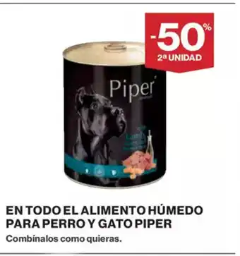 El Corte Inglés En todo el alimento húmedo para perro y gato piper oferta