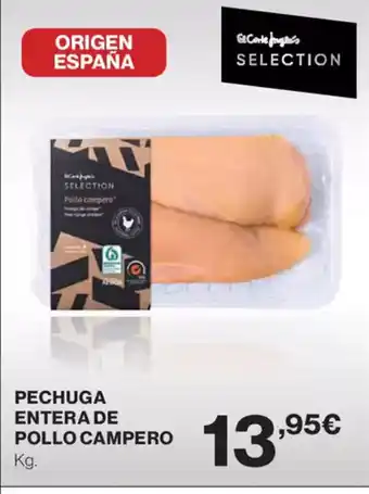 El Corte Inglés Pechuga entera de pollo campero oferta