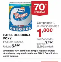 El Corte Inglés FOXY Papel de cocina oferta