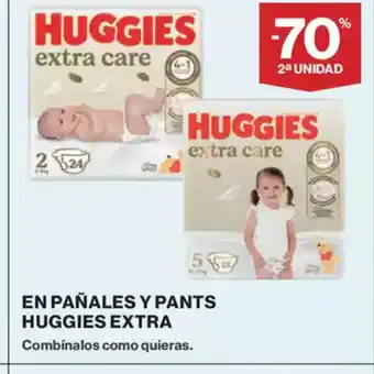 El Corte Inglés En pañales y pants huggies extra oferta