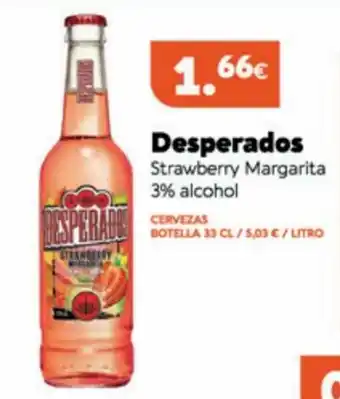 Supermercados Plaza Desperados Strawberry Margarita 3% Alcohol oferta