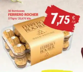 Supermercados Plaza Ferrero Rocher 30 Bombones 375 grs oferta