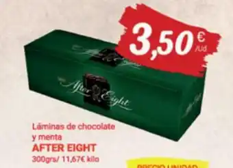 Supermercados Plaza After Eight Láminas de Chocolate y Menta 300 grs oferta