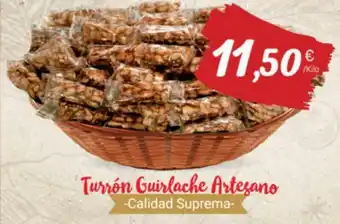 Supermercados Plaza Turrón Guirlache Artesano Calidad Suprema oferta