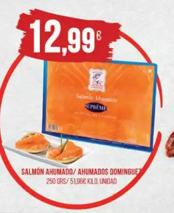 Supermercados Plaza Salmón Ahumado/ Ahumados Dominguez 250 grs oferta