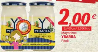 Supermercados Plaza Ybarra Mayonesa Pack 2 x 400 grs oferta