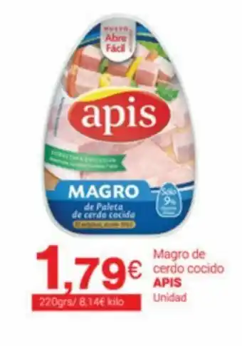 Supermercados Plaza Apis Magro de Cerdo Cocido Unidad oferta