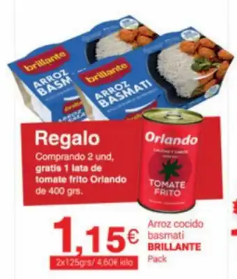 Supermercados Plaza Brillante Arroz Cocido Basmati Pack oferta