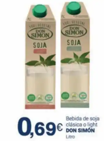 Don Simón Bebida de Soja Clásica o Light Litro