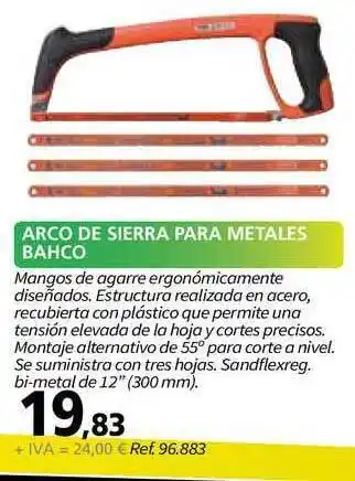 Coferdroza Arco De Sierra Para Metales Bahco oferta