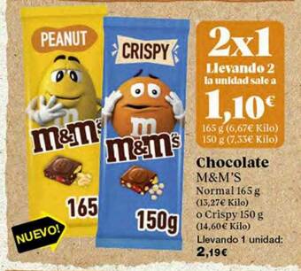 Gadis Chocolate M&m's oferta