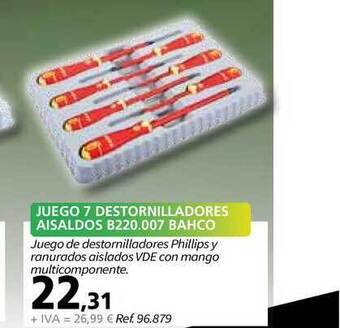 Coferdroza Juego 7 Destornilladores Aisaldos B220.007 Bahco oferta