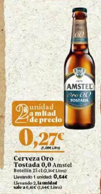 Gadis Cerveza Oro Tostada 0.0 Amstel oferta