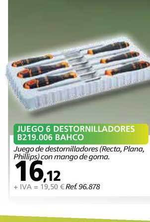 Coferdroza Juego 6 Destornilladores B219.006 Bahco oferta