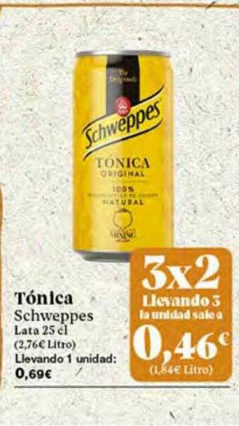 Gadis Tónica Schweppes oferta
