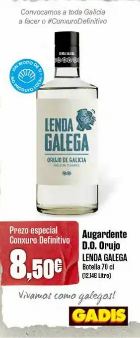 Gadis Augardente D.o. Orujo Lenda Galega oferta