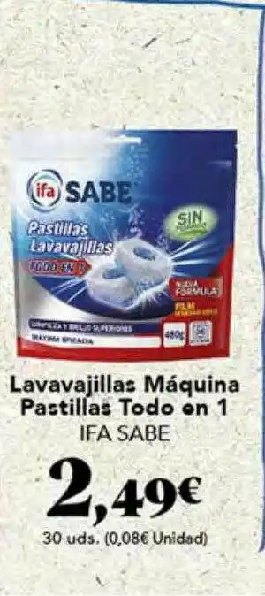 Gadis Lavavajillas Máquina Pastillas Todo En 1 Ifa Sabe oferta